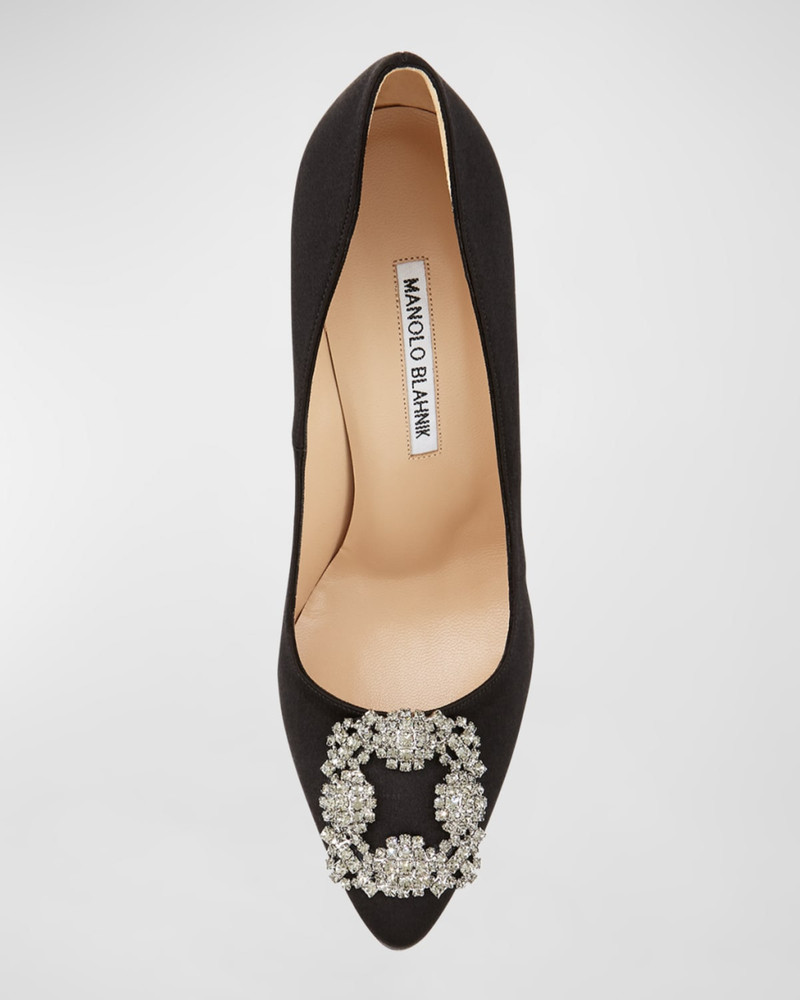 Hangisi 115mm Satin Crystal-Toe Pump 3