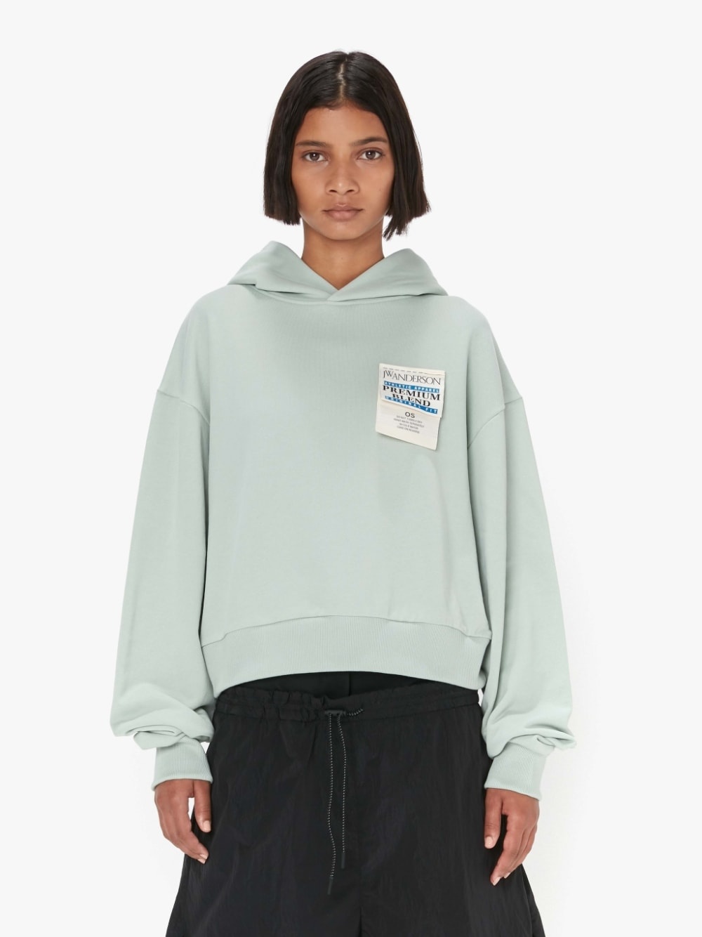CROPPED CARE LABEL HOODIE - 2