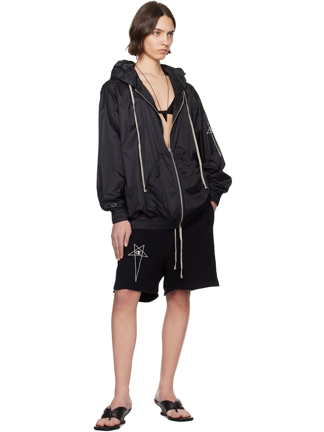 Black Champion Edition French Terry Shorts - 5