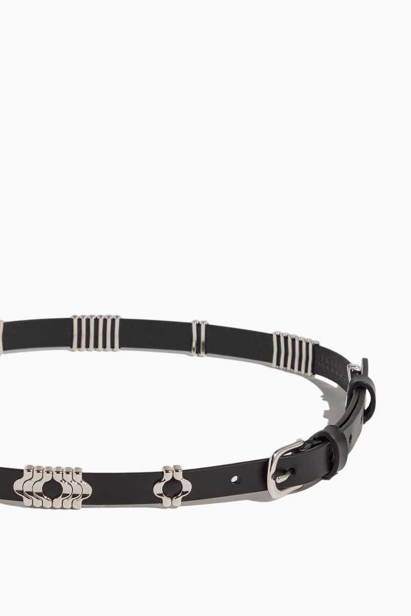 Isabel Marant Odena Belt in Black/Silver outlook