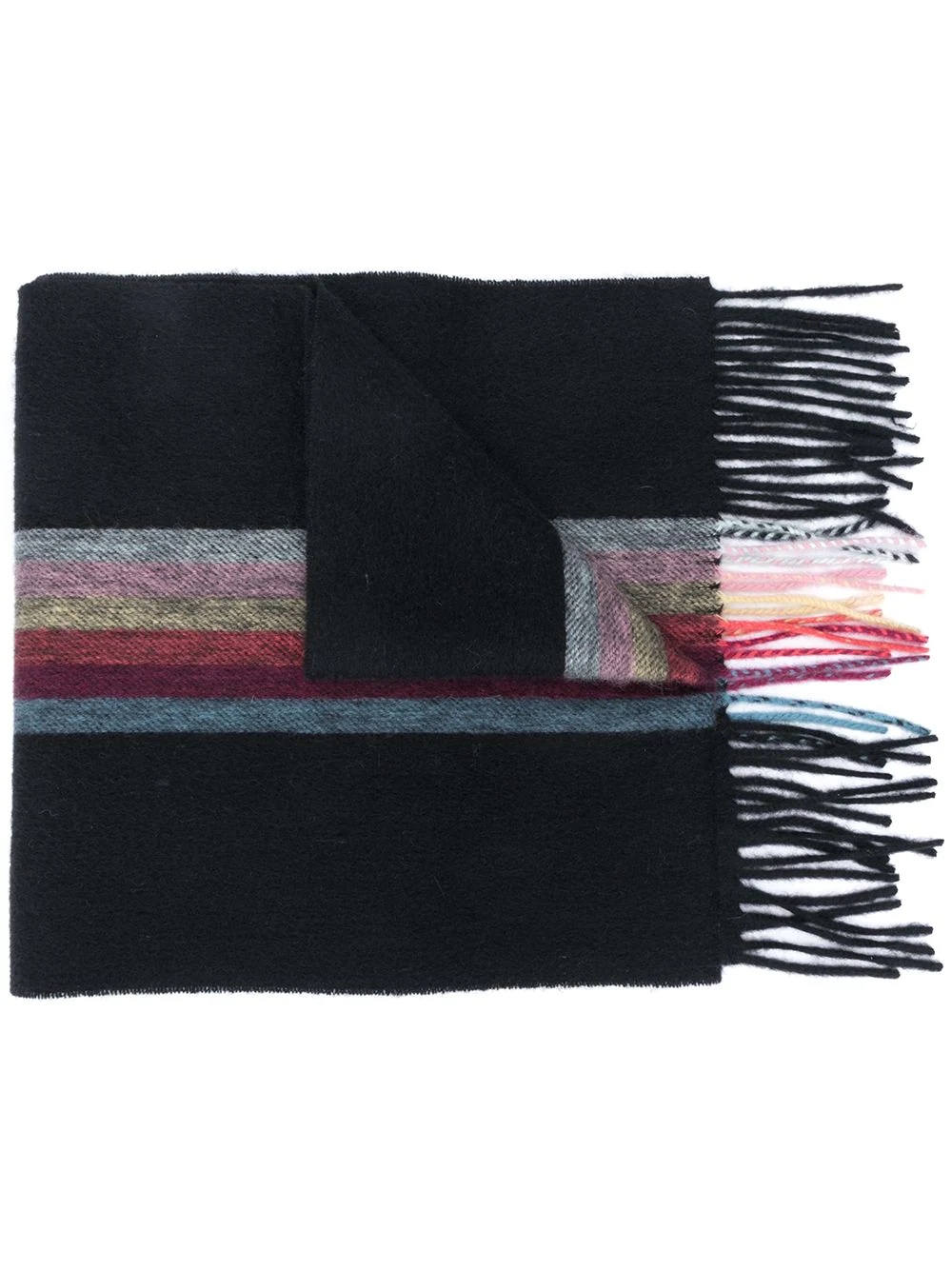 cashmere artist stripe scarf - 1