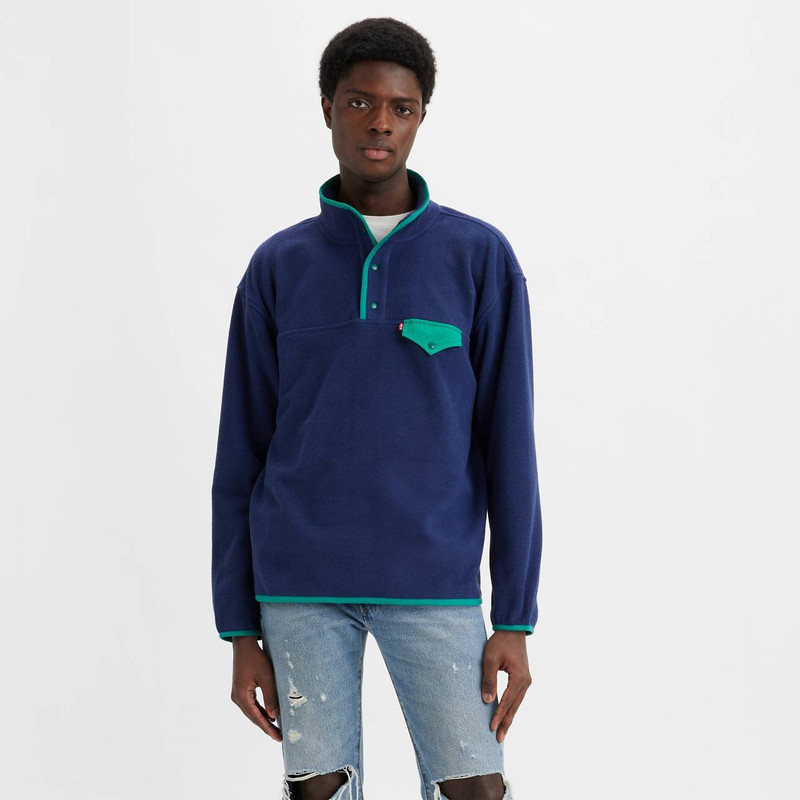 BARSTOW FLEECE SNAP UP SWEATSHIRT 1