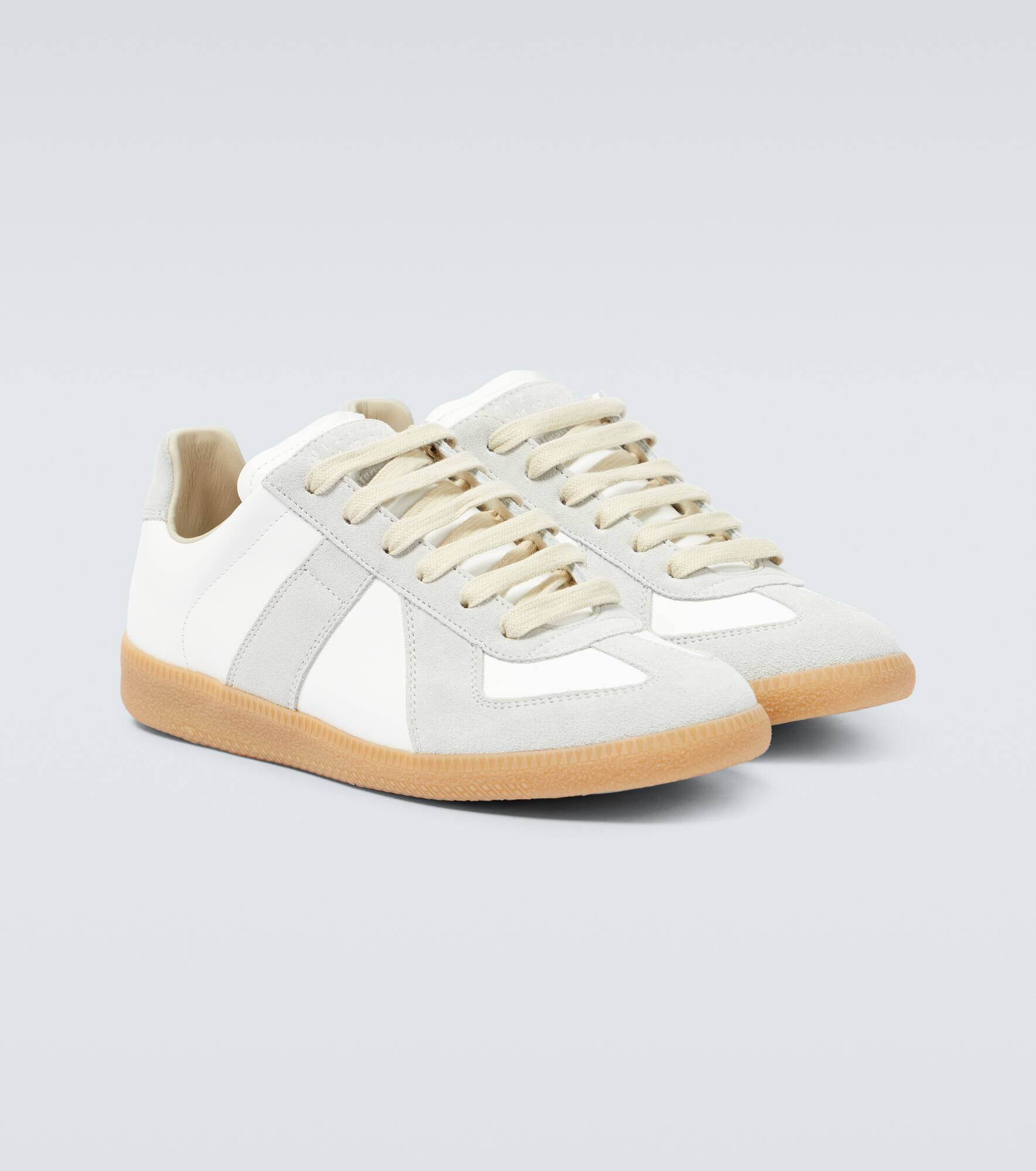 Replica leather and suede sneakers - 5