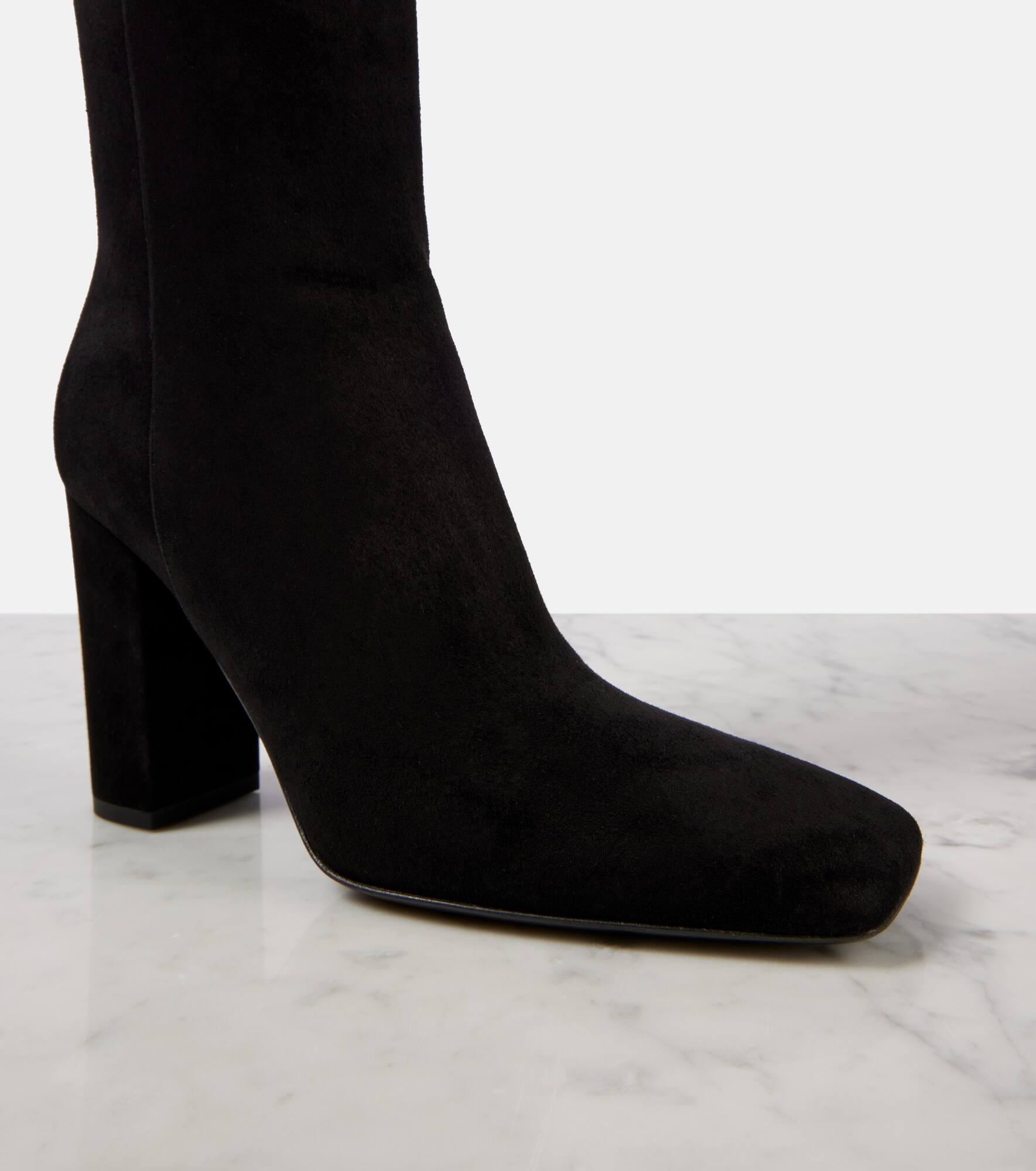 VLogo suede knee-high boots - 6