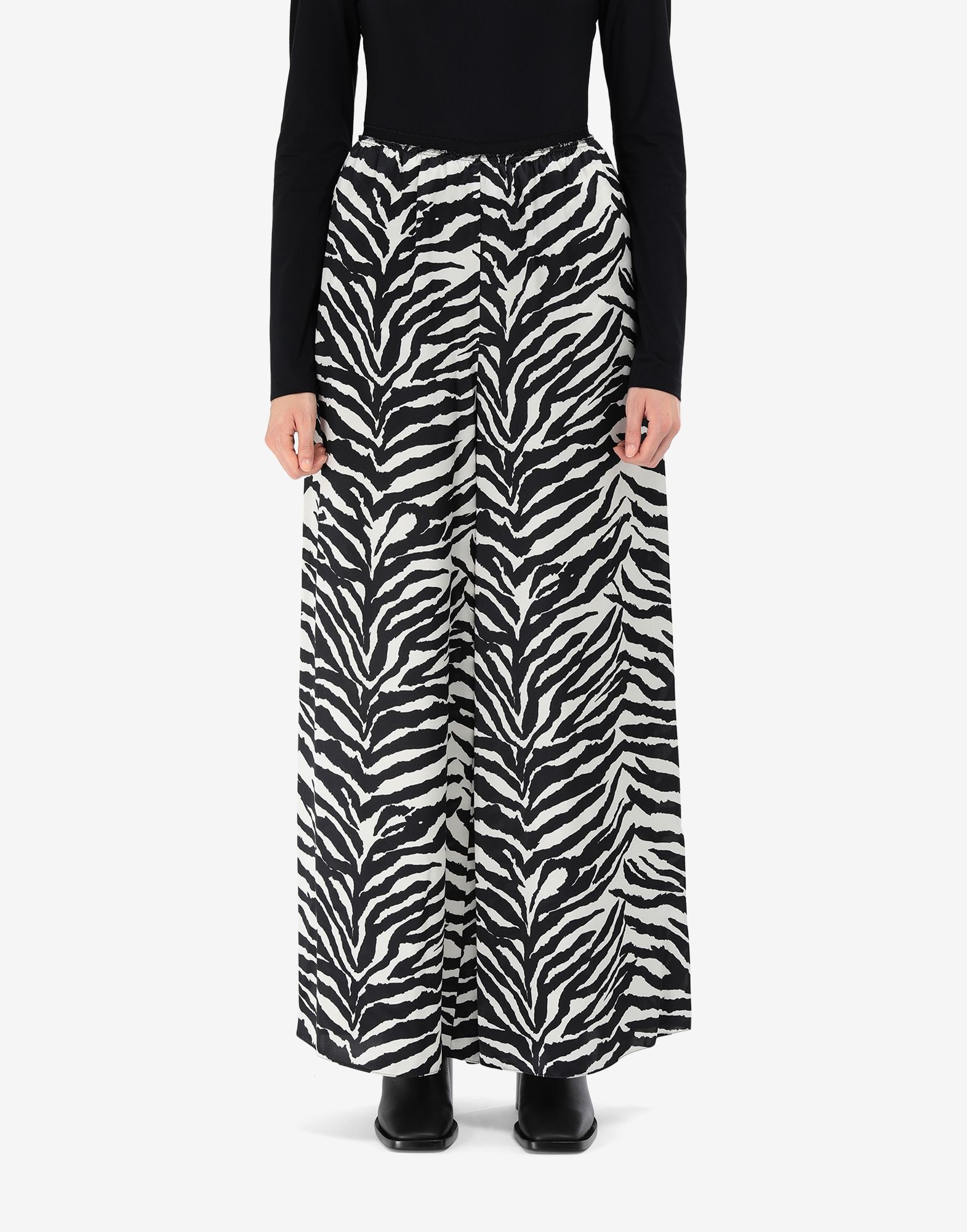 Zebra wide-leg trousers - 5