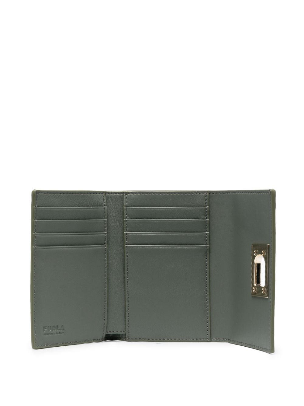 logo-plaque leather wallet - 3