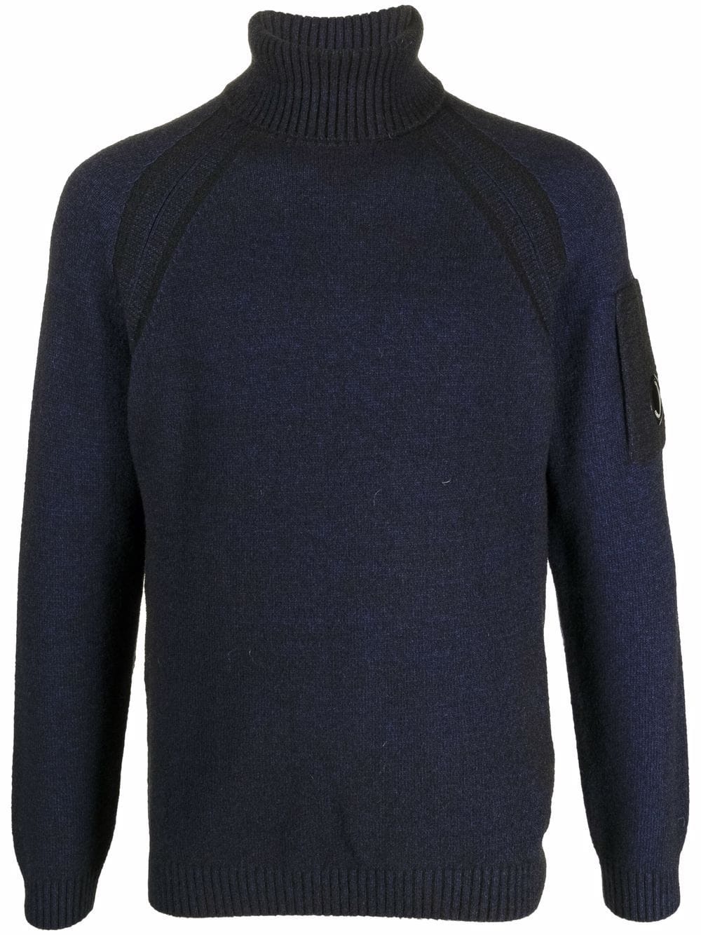 logo-patch roll-neck jumper - 1