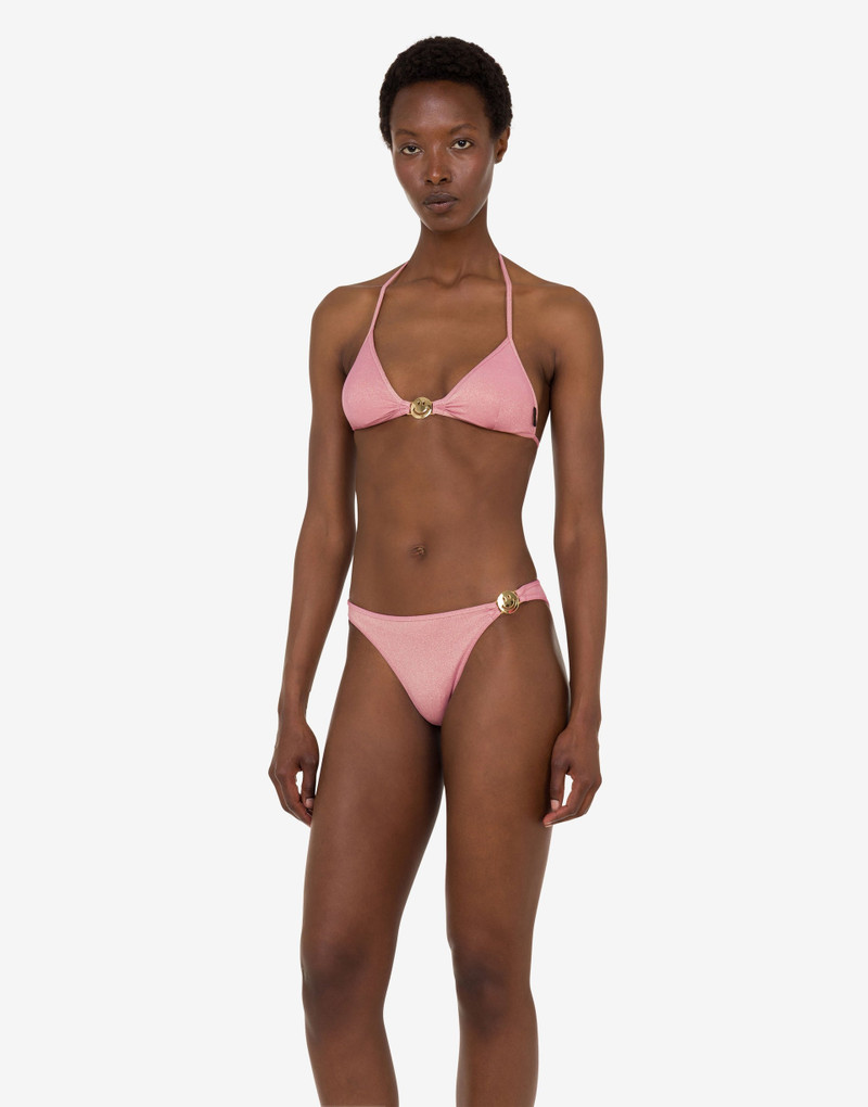 SMILEY® LUREX JERSEY TRIANGLE BIKINI TOP 1