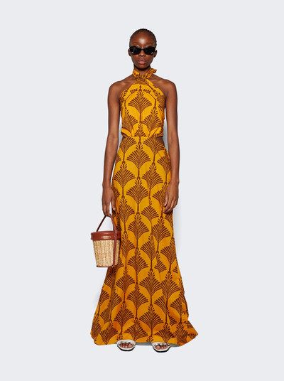 Johanna Ortiz Lake Nakuru Maxi Dress Mustard And Wine outlook