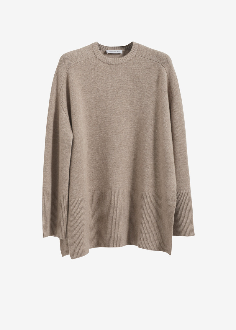 Kairon Cashmere Crewneck Sweater - Beige 1