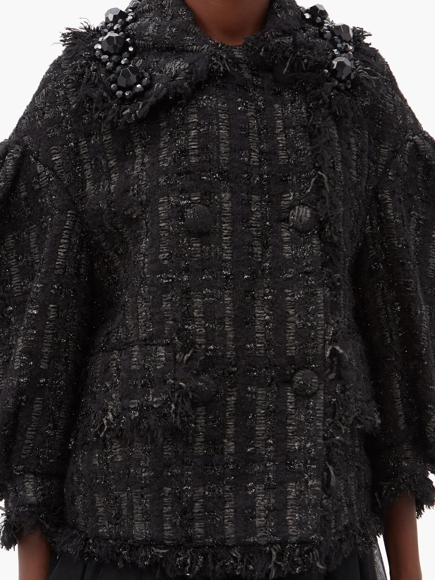 Bead-embellished tweed jacket - 3