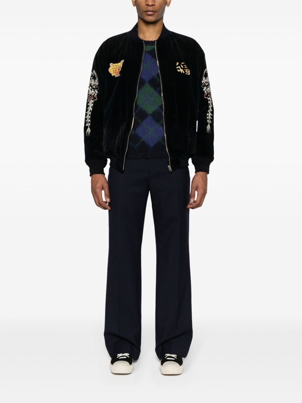 NEIGHBORHOOD Savage velvet bomber jacket | REVERSIBLE
