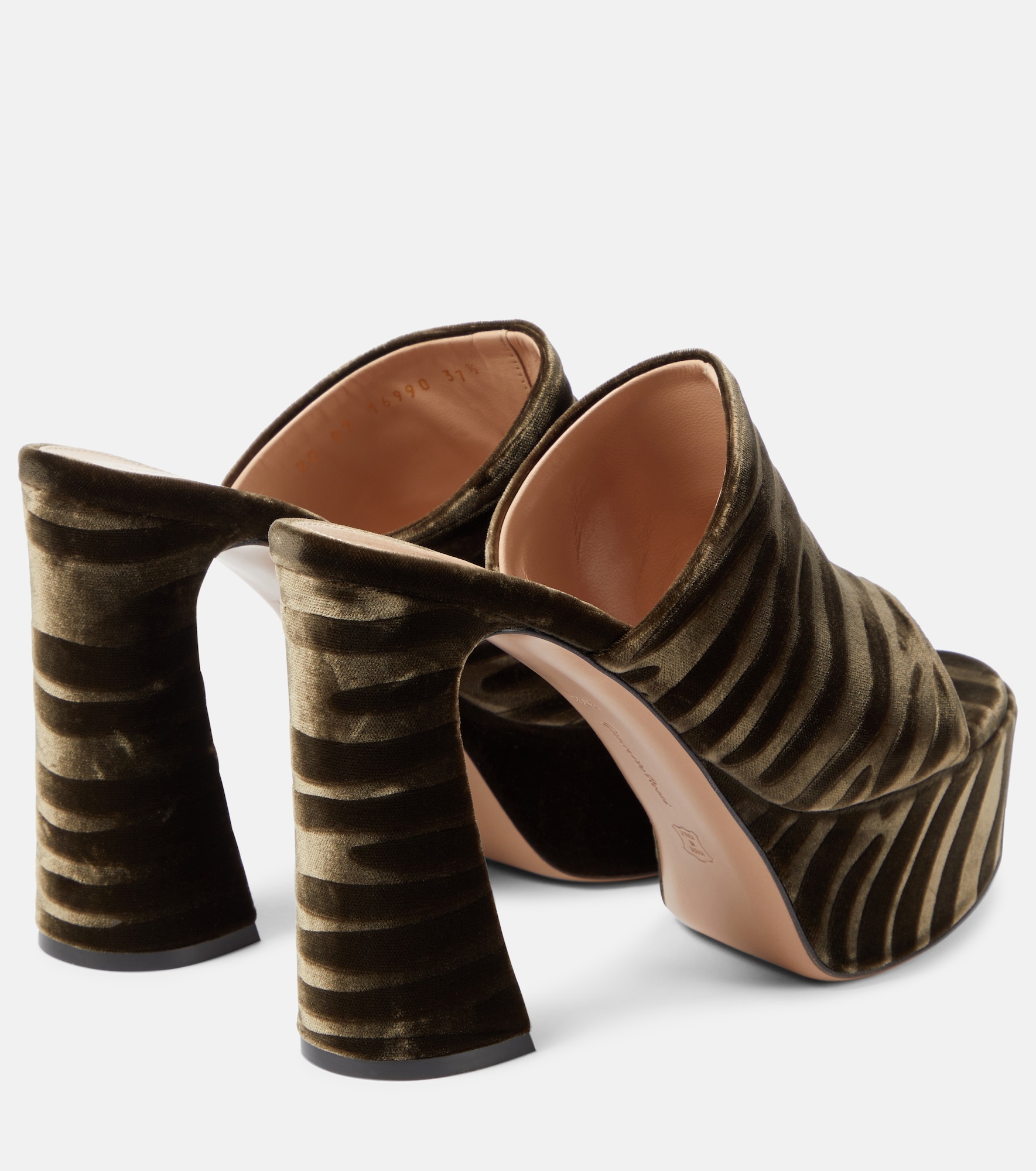 Zebra-print platform mules - 3