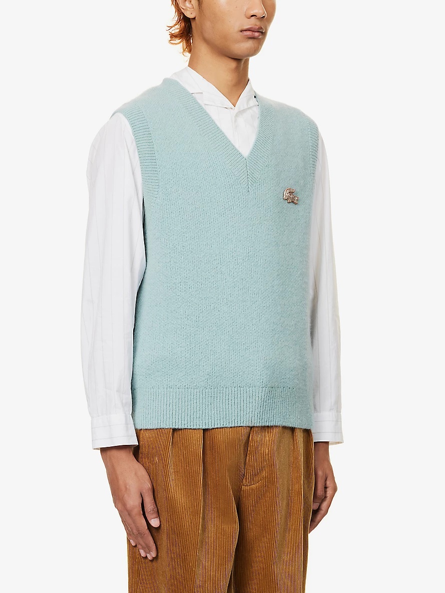 LACOSTE LE FLEUR* Vネックベスト Mサイズ ライトブルー LACOSTE LE FLEUR* Vネックベスト Mサイズ ライトブルー LACOSTE