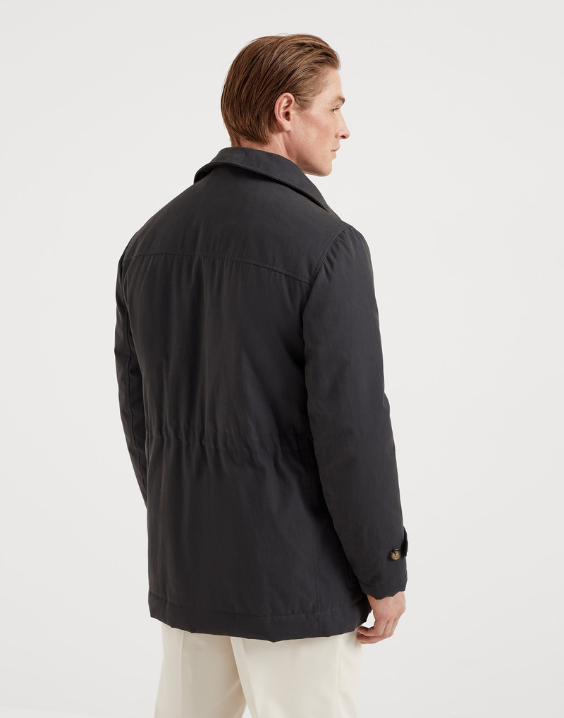 Brunello Cucinelli Techno cotton gabardine outerwear jacket with Thermore® padding outlook
