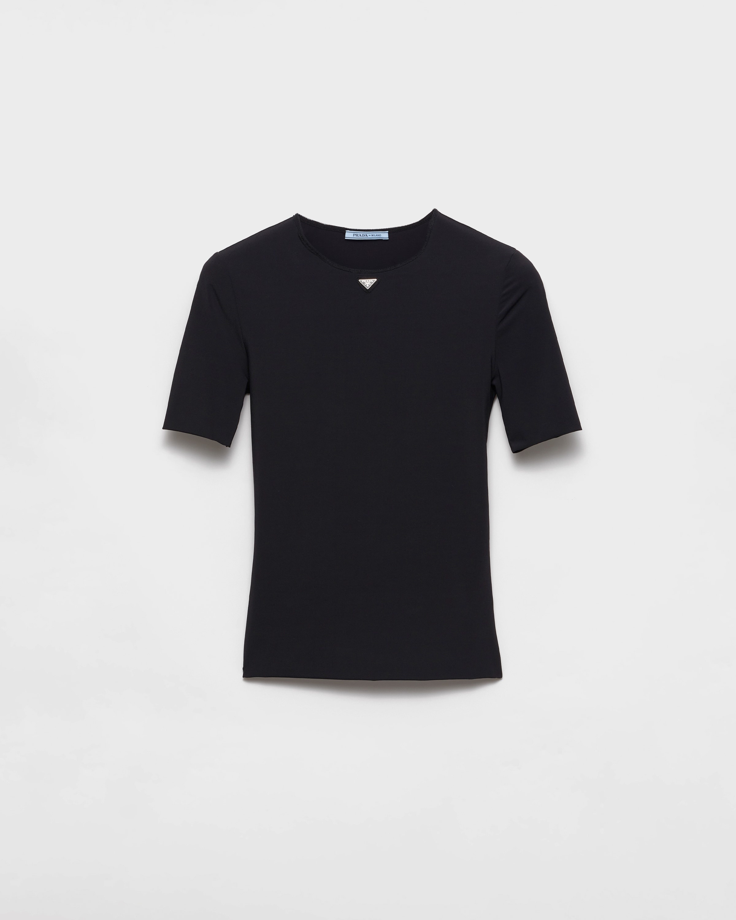 Short-sleeved stretch fabric T-shirt - 1