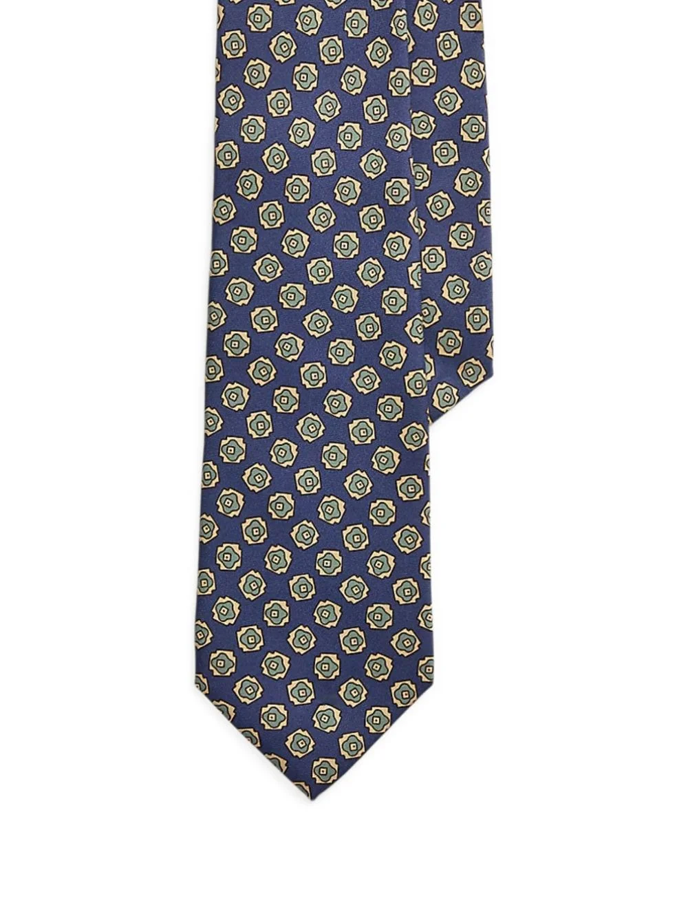 patterned silk tie - 1