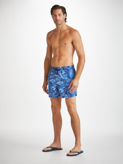 Derek Rose Men's Short Swim Shorts Maui 60 Blue outlook
