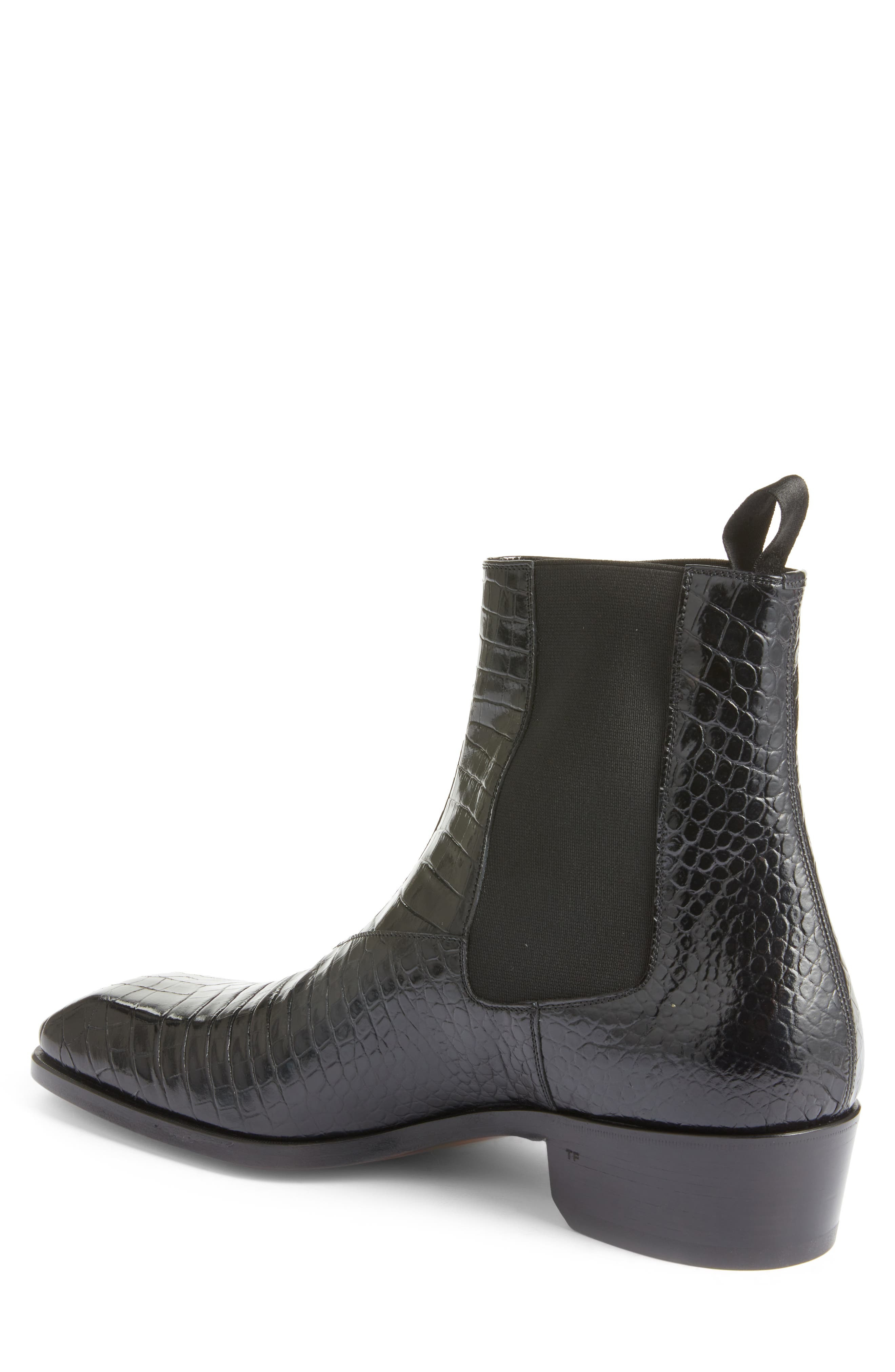 Bailey Croc Embossed Chelsea Boot - 2