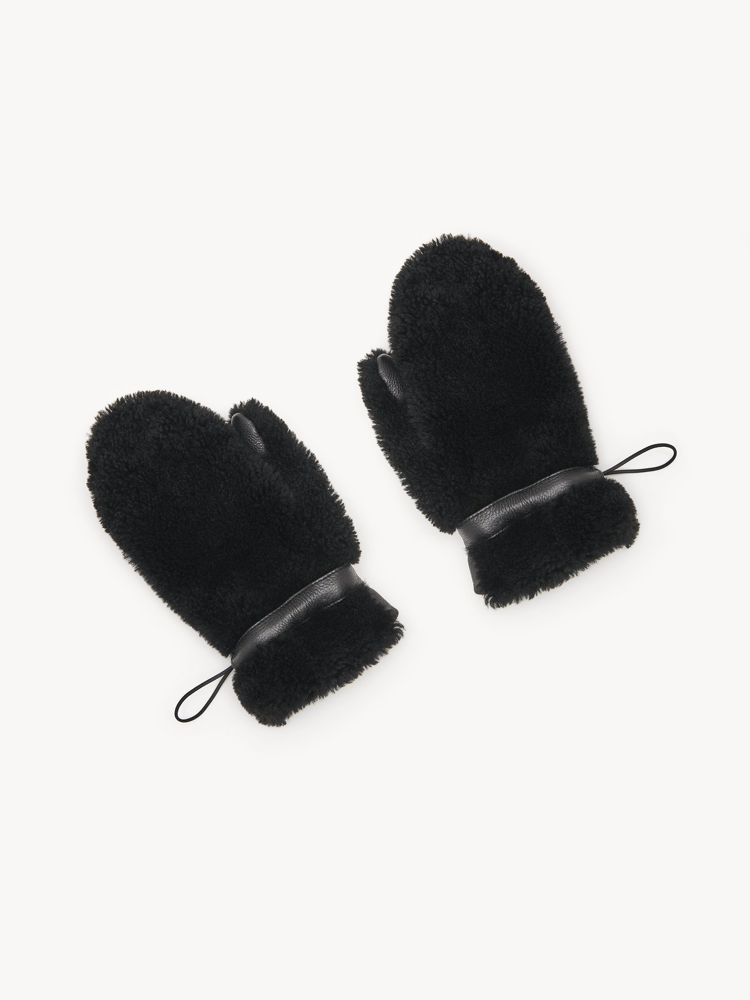 SHEARLING MITTENS - 1