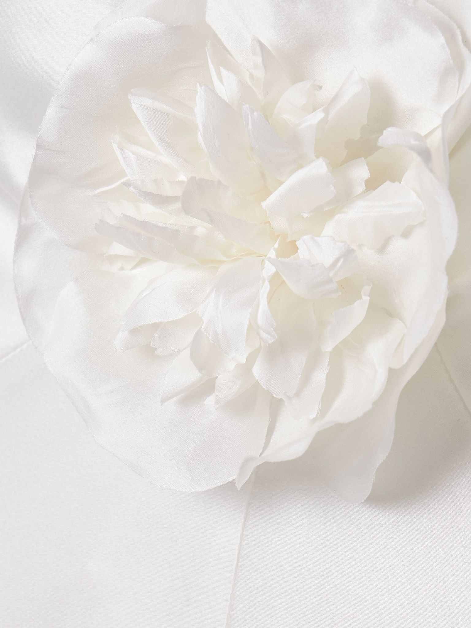 Embellished silk-charmeuse halterneck gown White - 4