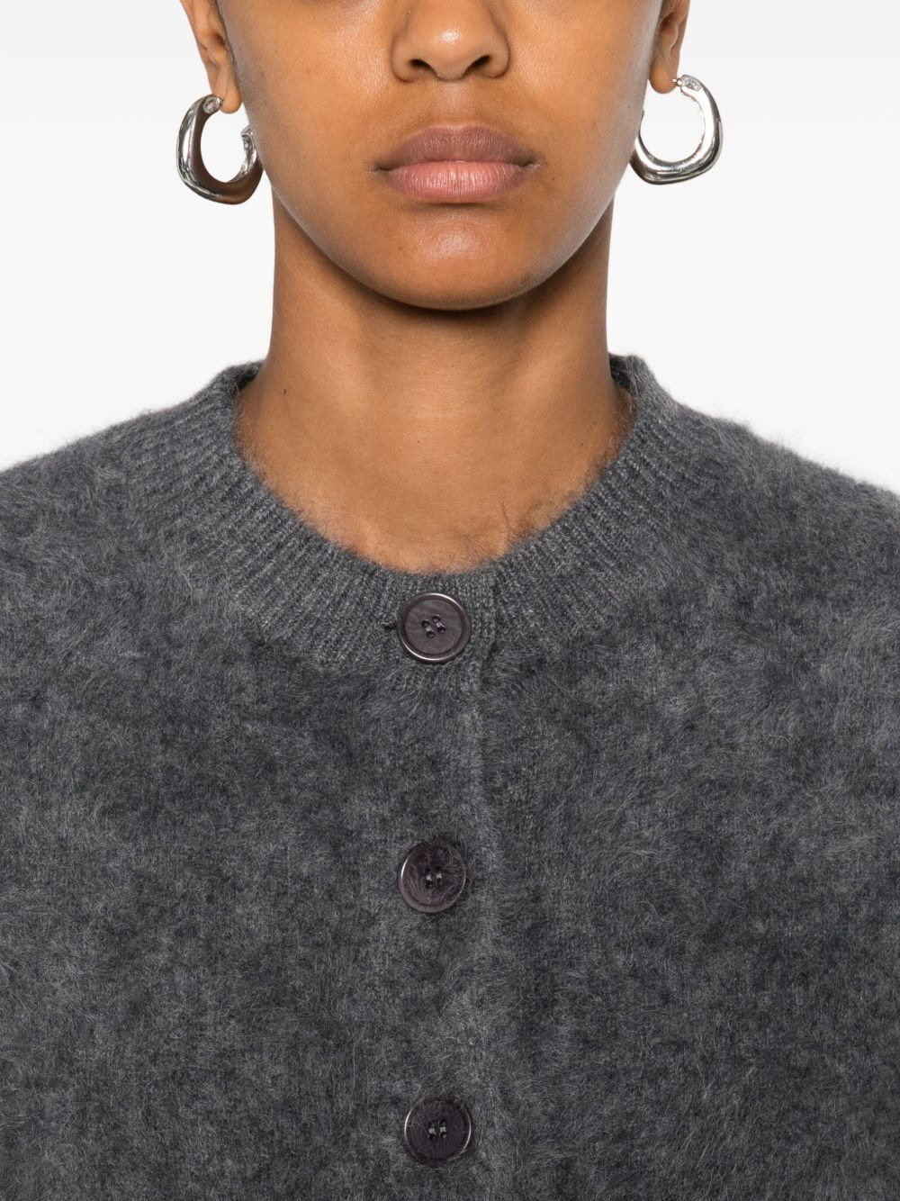 brushed cashmere cardigan - 5