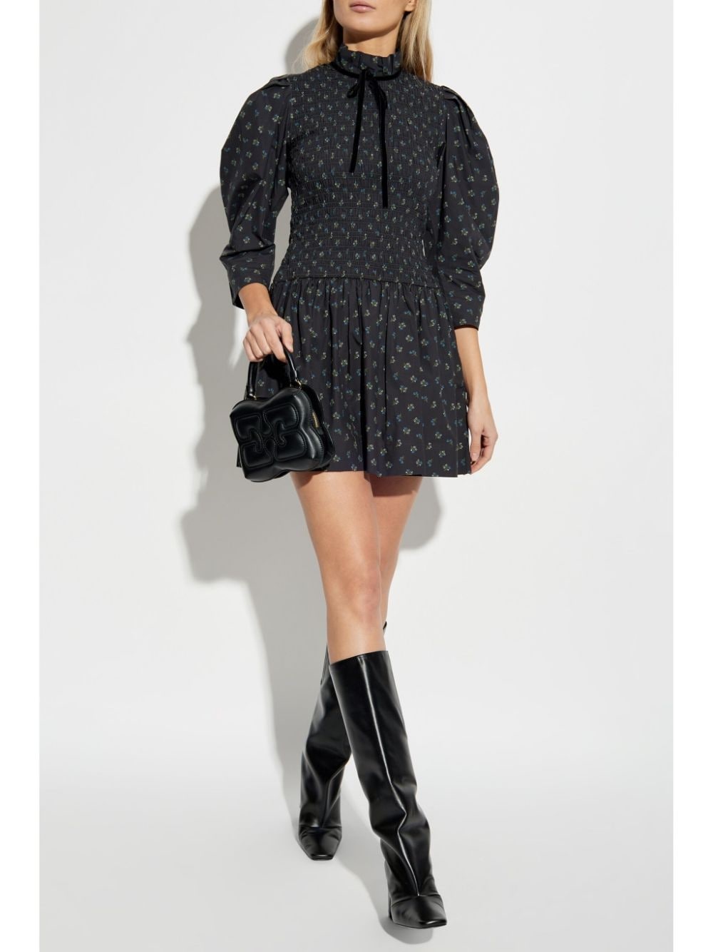 floral-print mini dress - 2