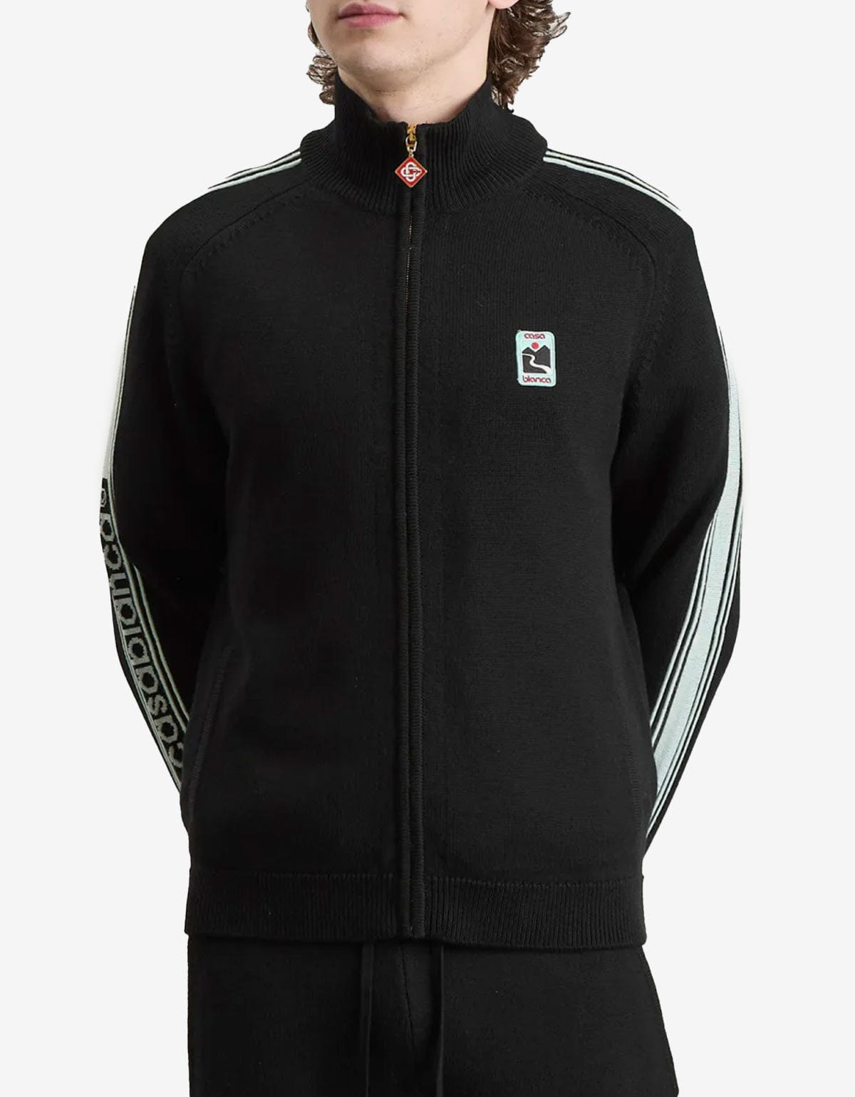 Casablanca Black Merino Wool Track Jacket - 2