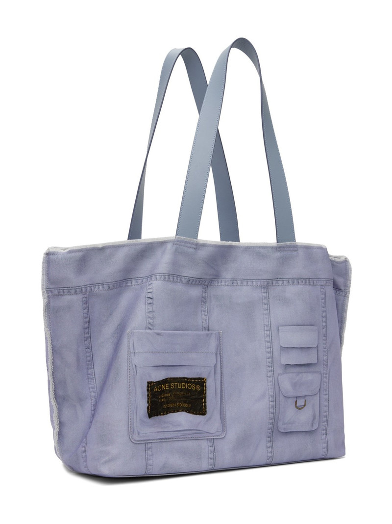 Acne Studios Blue Printed Tote outlook