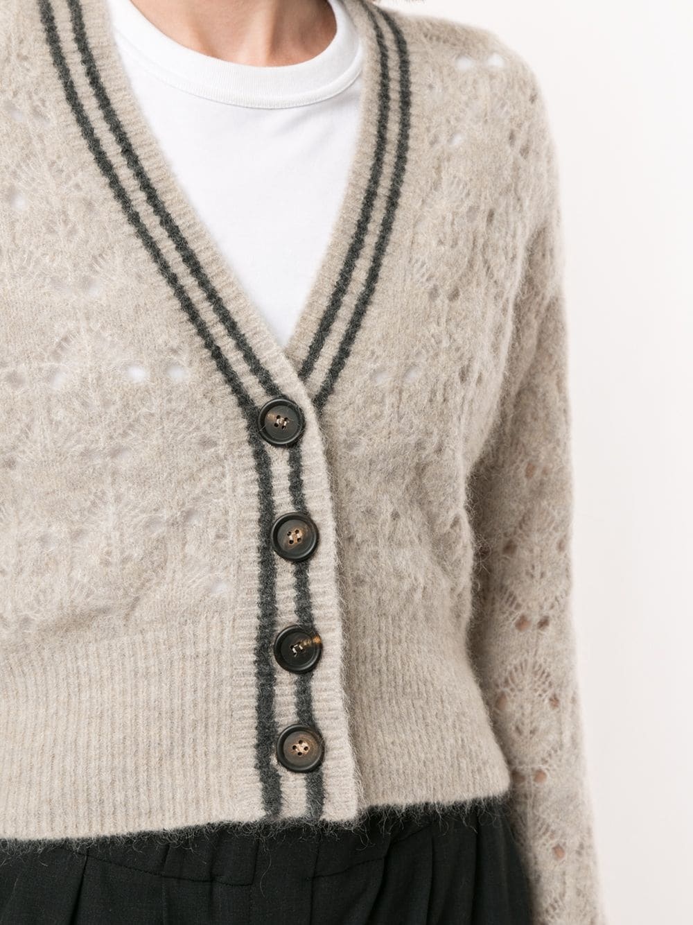 cropped crochet cardigan - 5