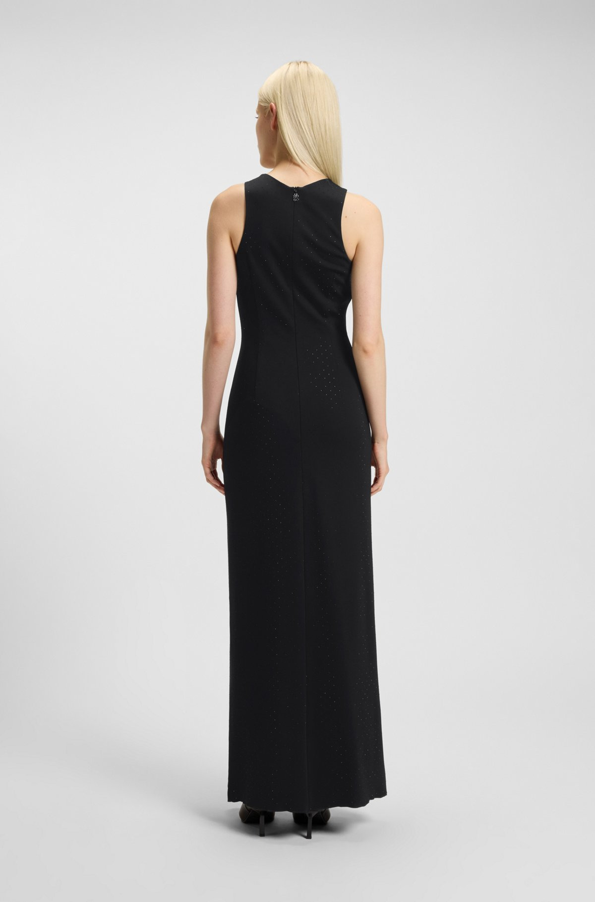 MAXI DRESS WITH RHINESTONE EMBELLISHMENTS - 4