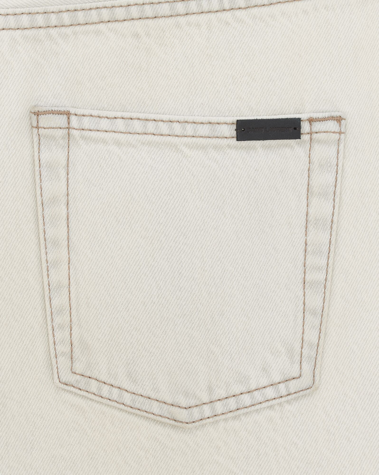 relaxed-fit shorts in grey bleach white denim - 4