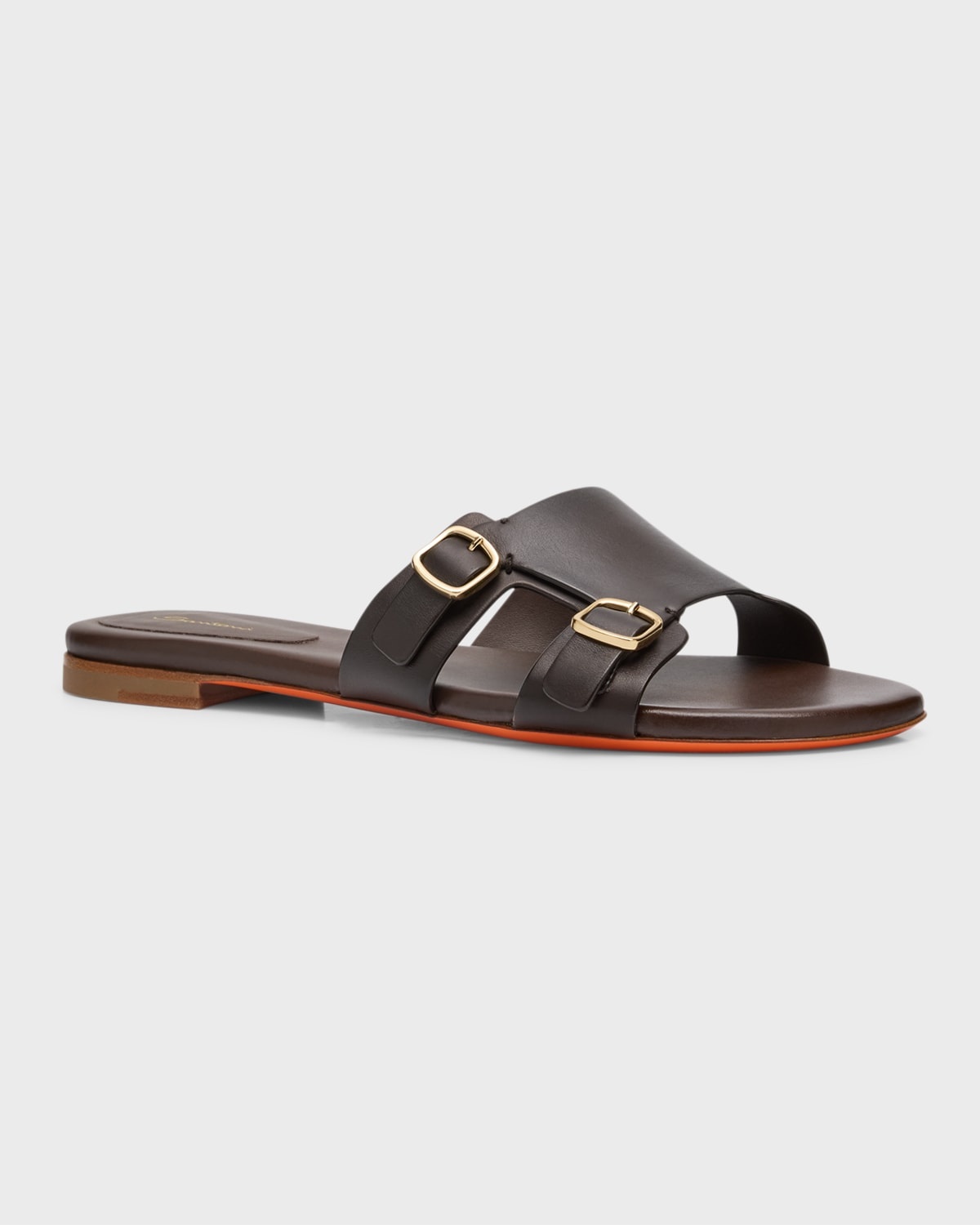 Foresaw Leather Double Monk Slide Sandals - 3