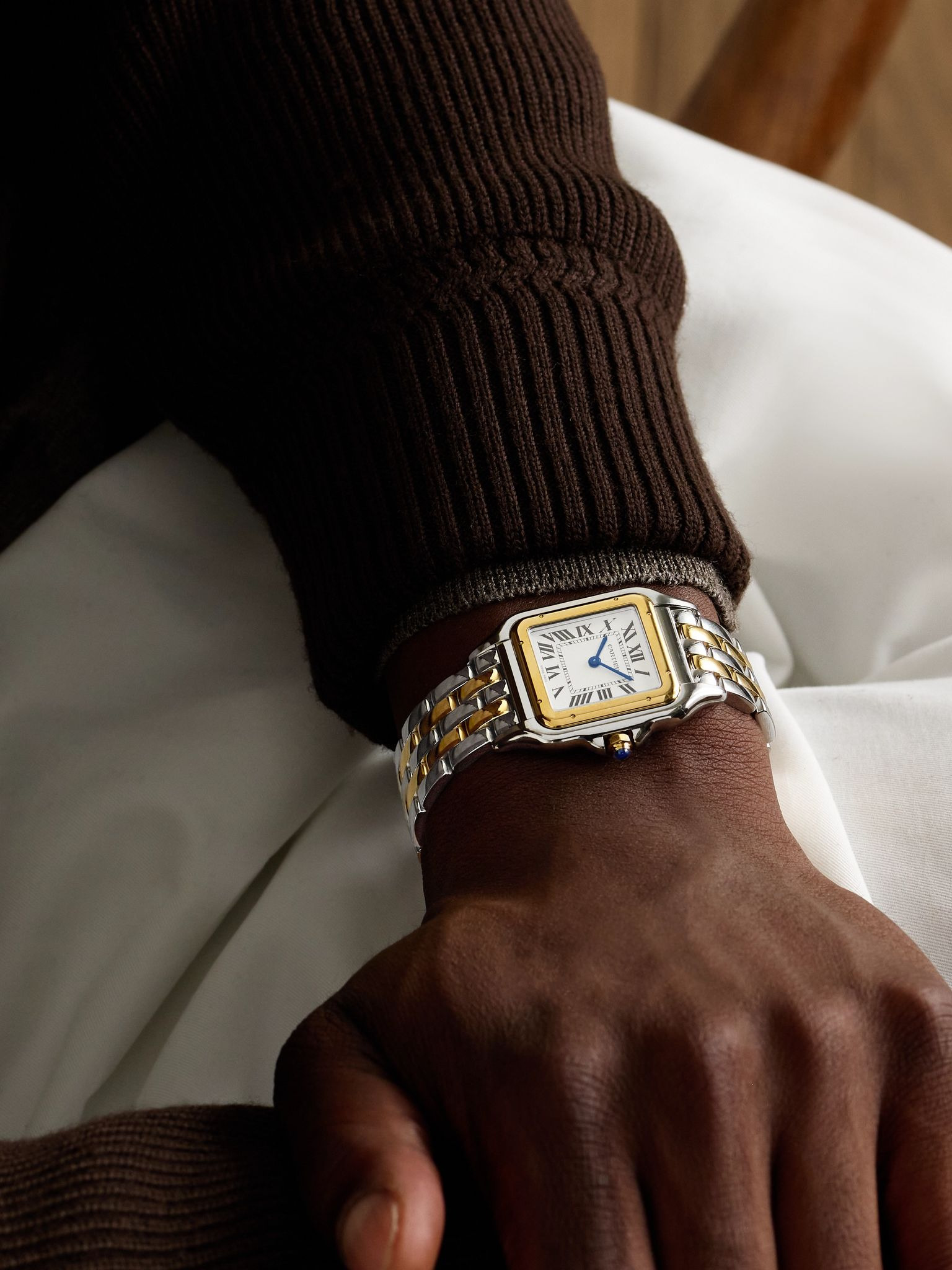 Panthère de Cartier Large 31mm 18-Karat Gold and Stainless Steel Watch, Ref. No. W2PN0016 White - 2