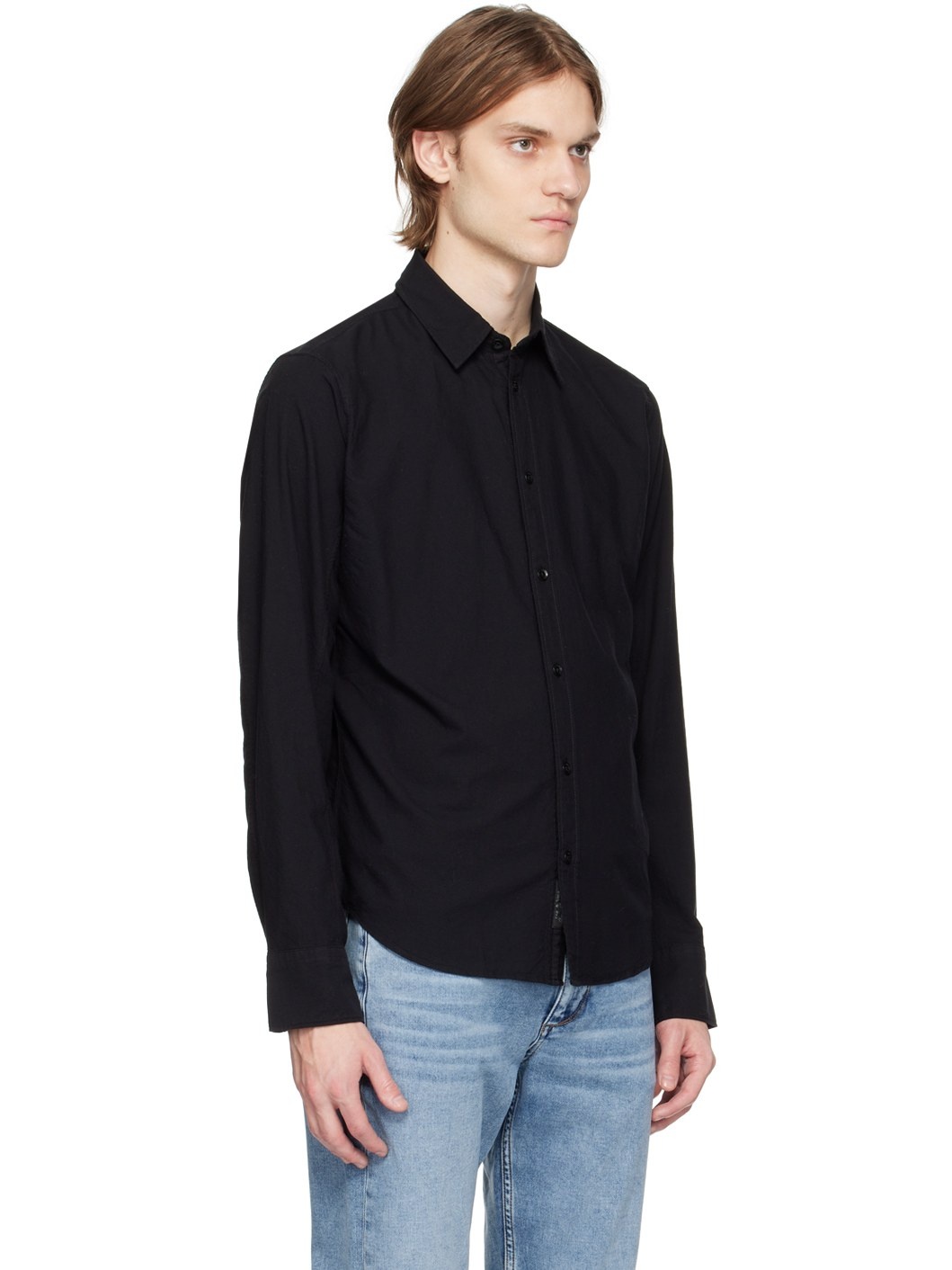 Black Fit 2 Engineered Oxford Shirt - 2