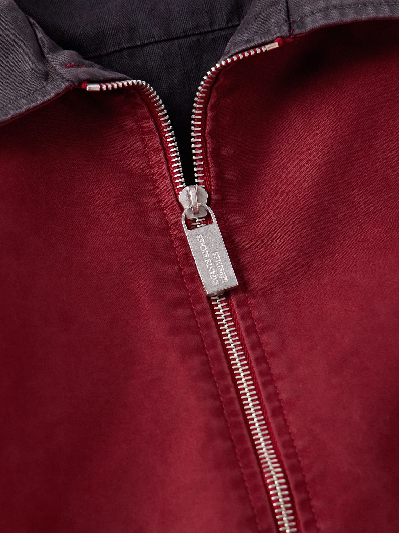 Tabac Rat Logo-Print Colour-Block Cotton-Moleskin Track Jacket Red - 4