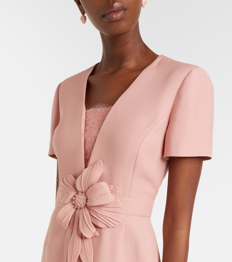 Crepe Couture floral-appliqué midi dress 3