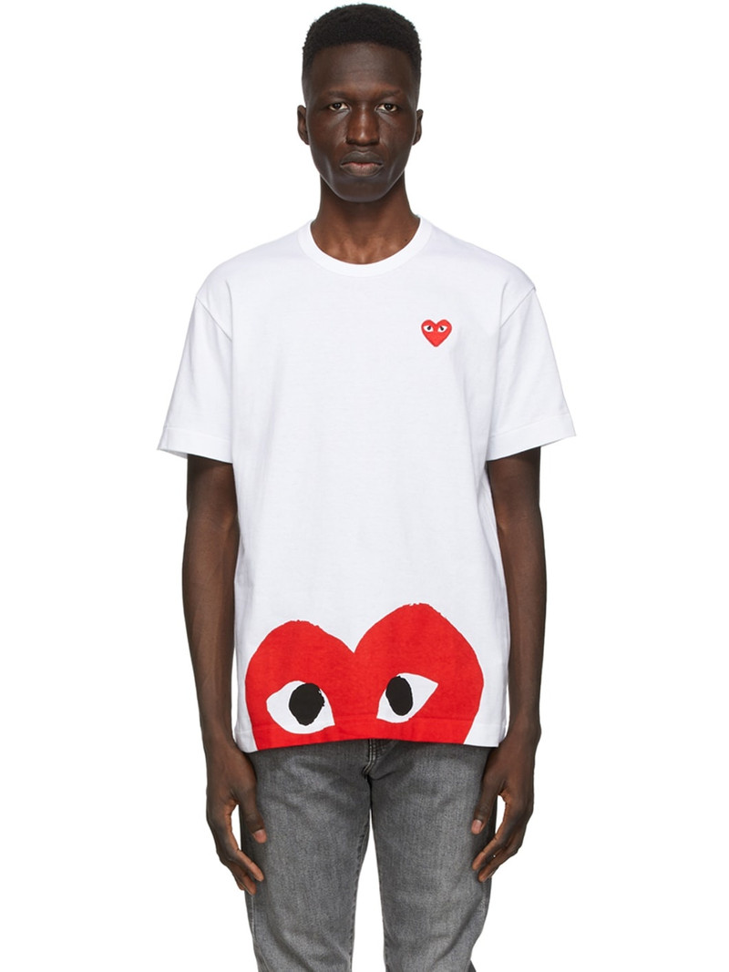 White Half Heart T-Shirt - 1