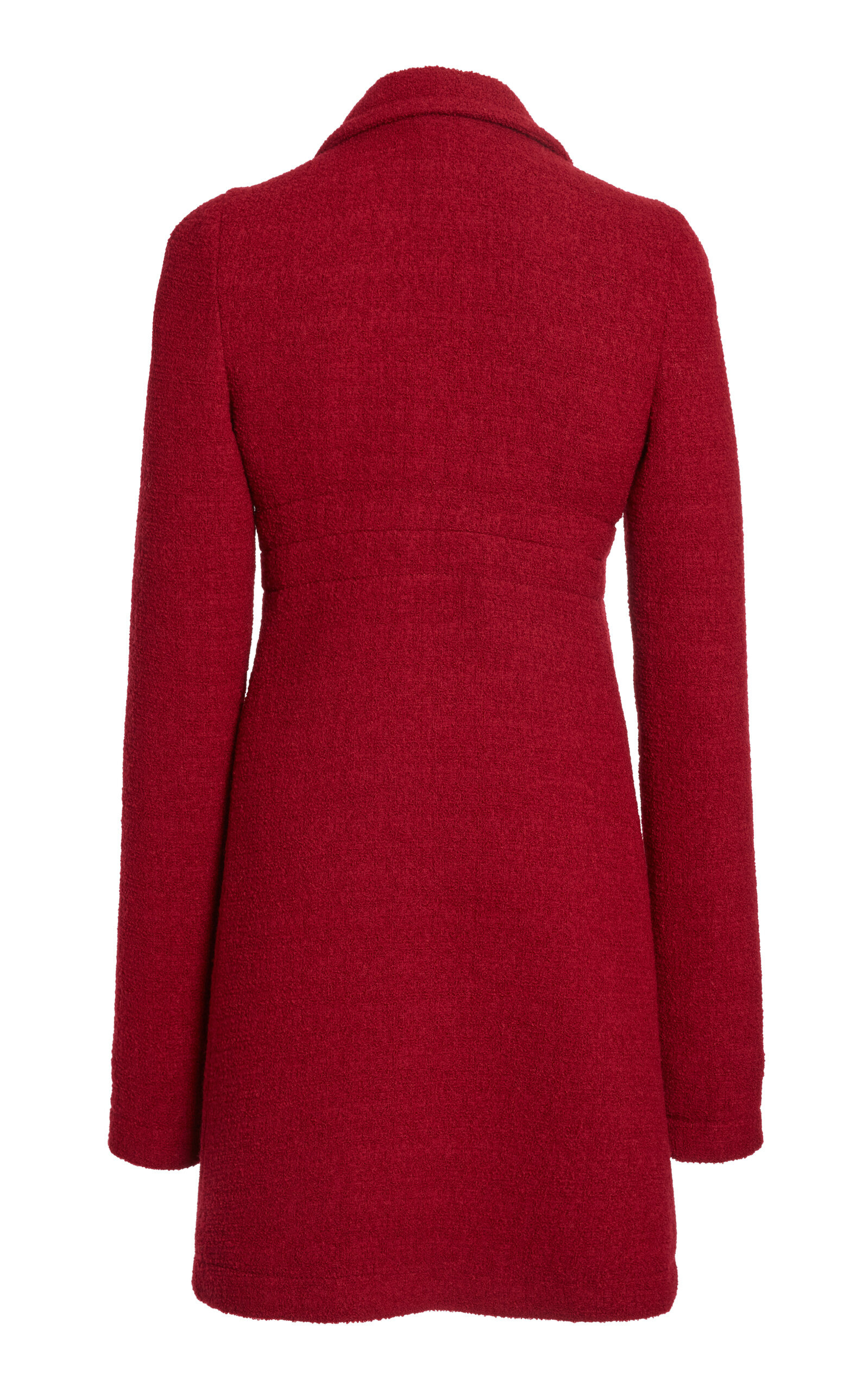 Double-Breasted Boucle Coat red - 3