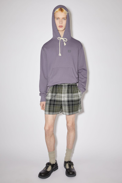Acne Studios Check flannel shorts - Grey/Dark Green outlook