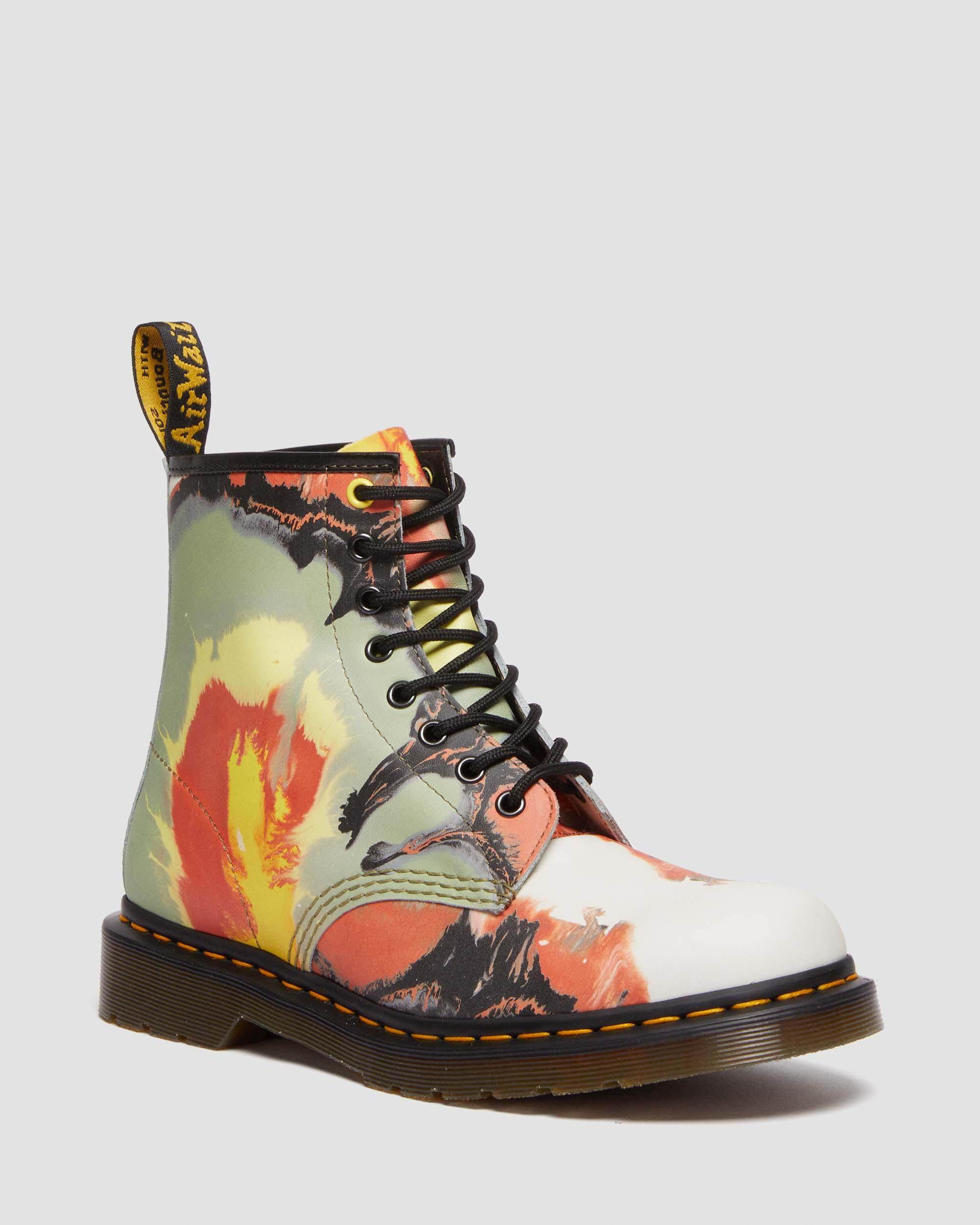1460 Tate 'Volcanic Flare' Leather Lace Up Boots - 5