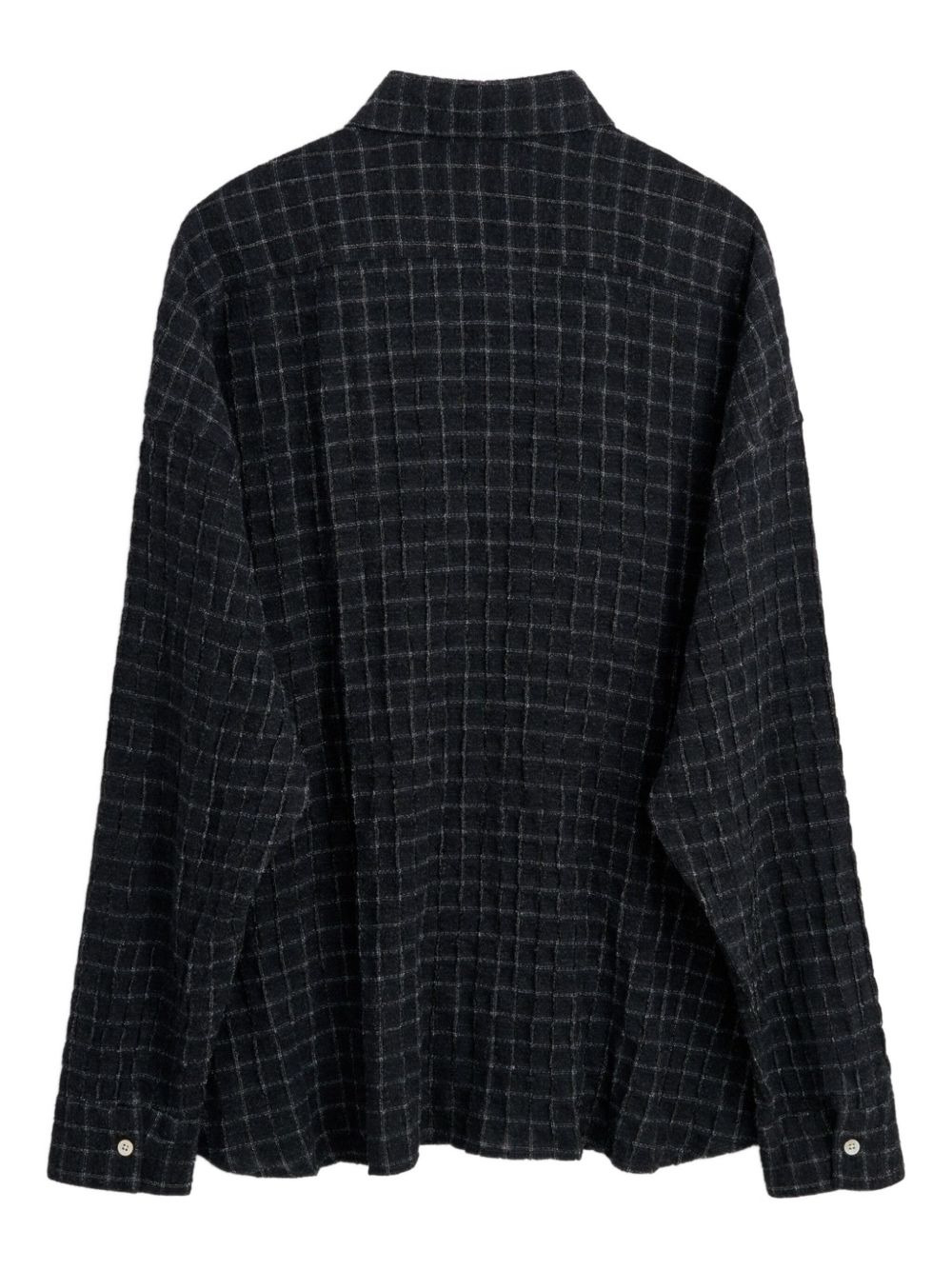 long-sleeve grid-pattern shirt - 2