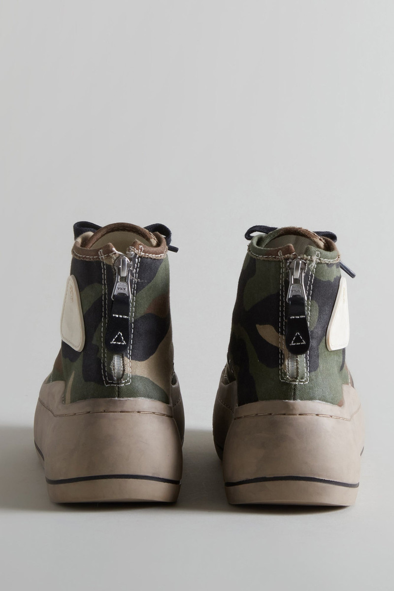 R13 KURT HIGH TOP SNEAKER- CAMO & BROWN outlook