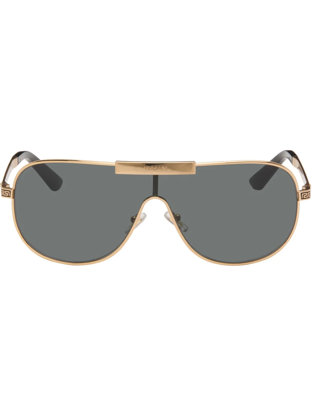 Gold Greca Aviator Sunglasses - 1