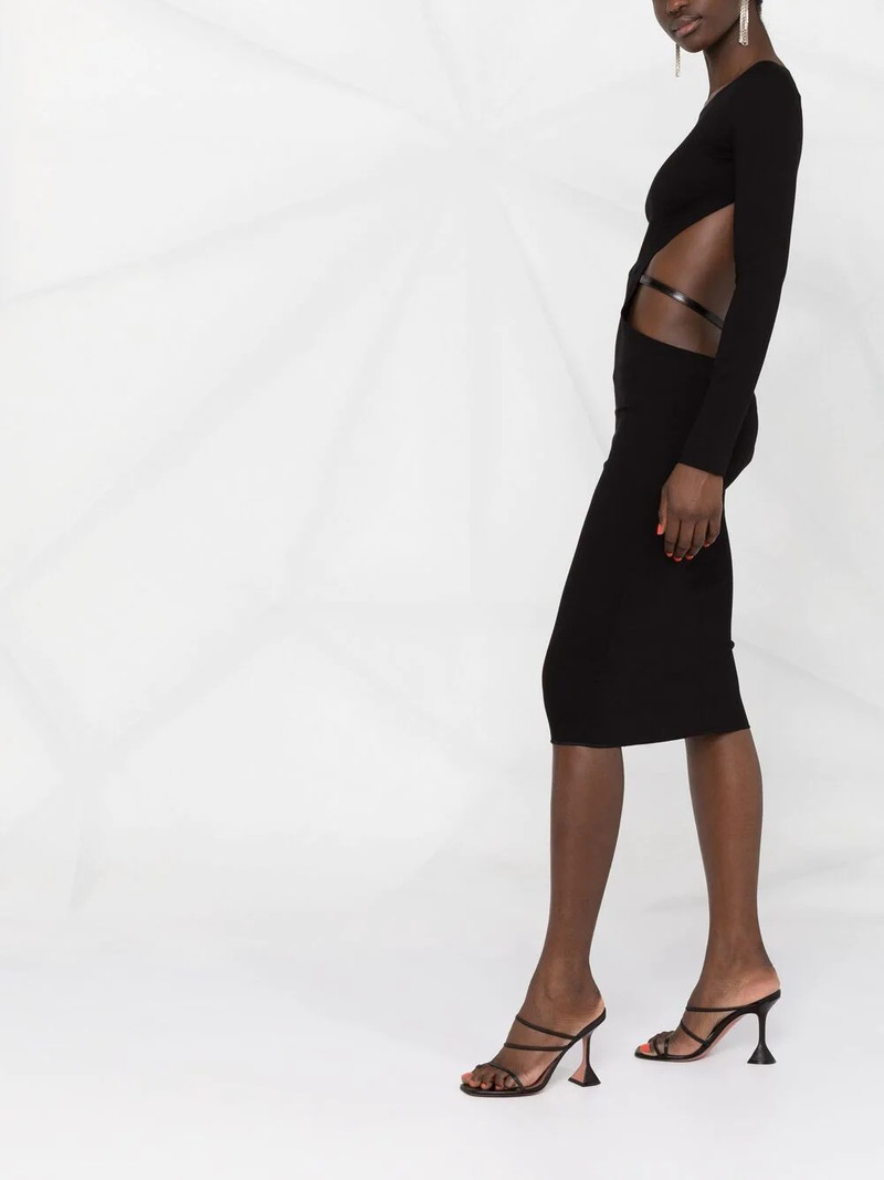 long-sleeve cut-out midi dress 4