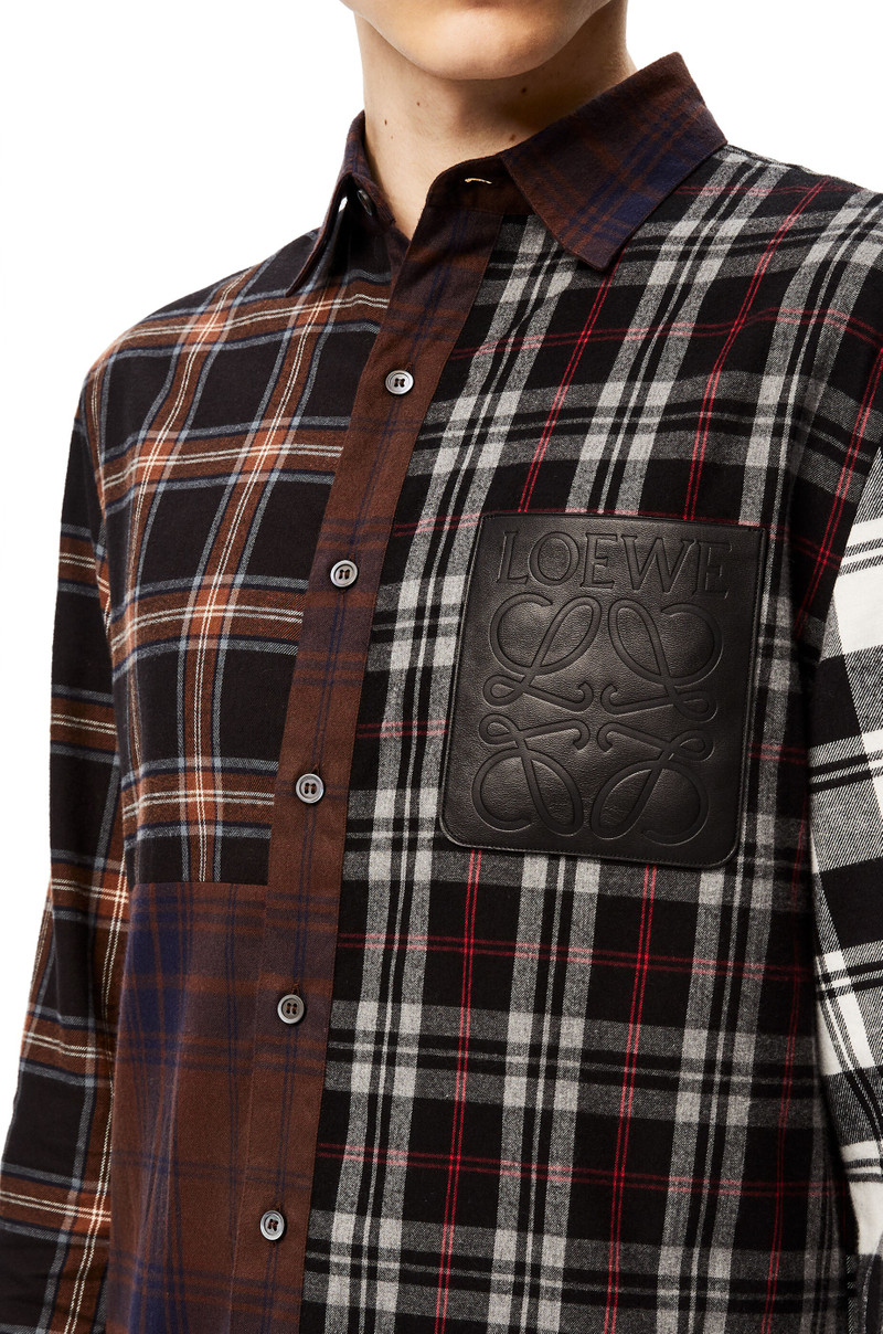 Patchwork oversize shirt in check cotton 5