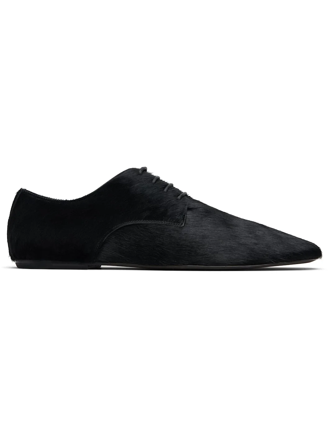 Black Square Toe Derbys - 1
