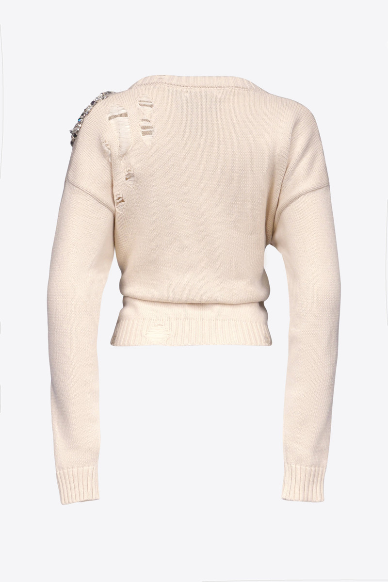 AREA DISTRESSED CRYSTAL CARDIGAN outlook