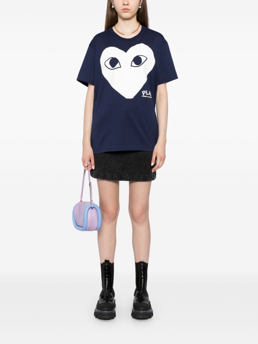 heart-printed T-shirt - 3