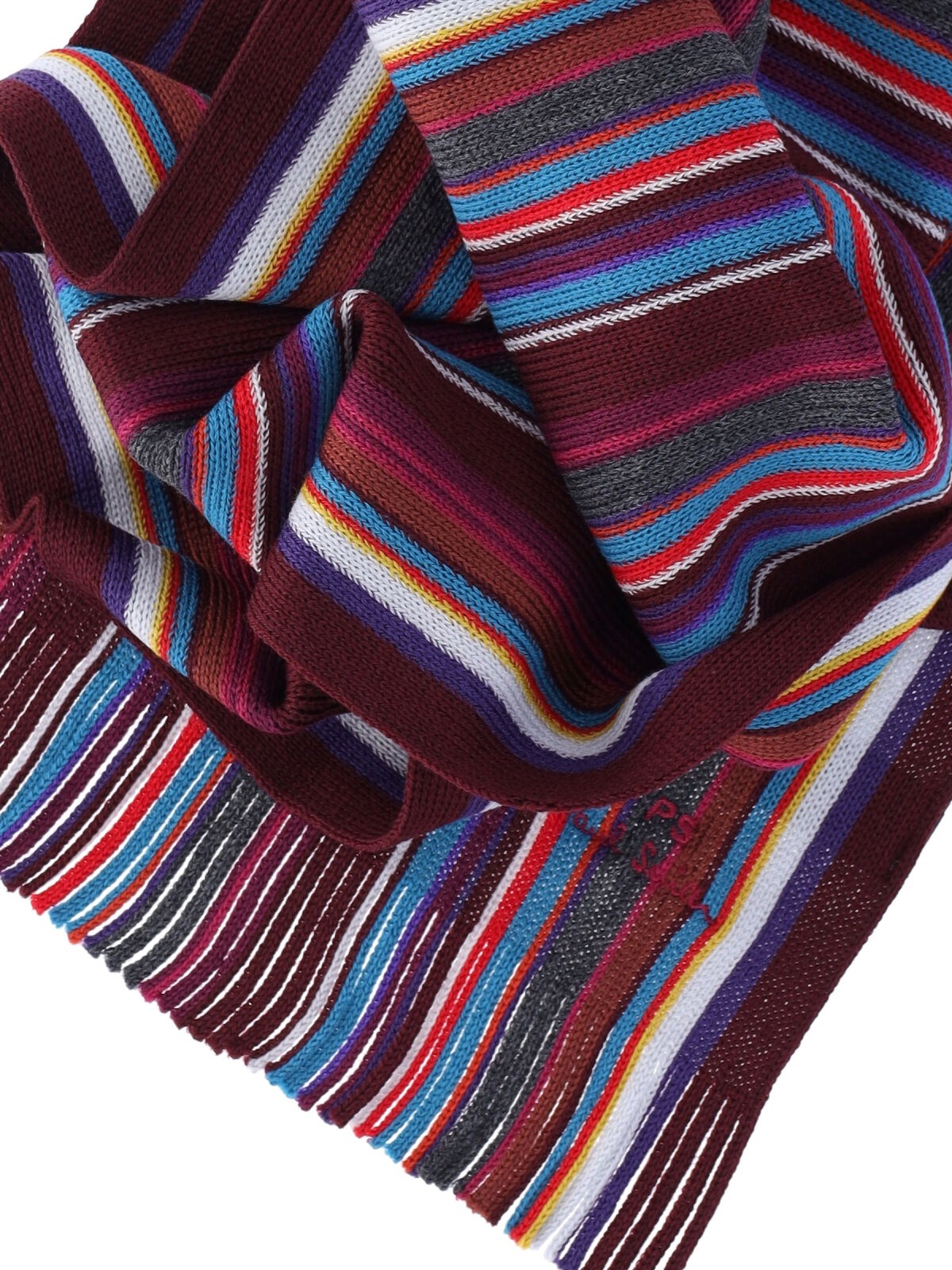 'MULTCOLOUR STRIPE' STRIPED SHAWL - 2